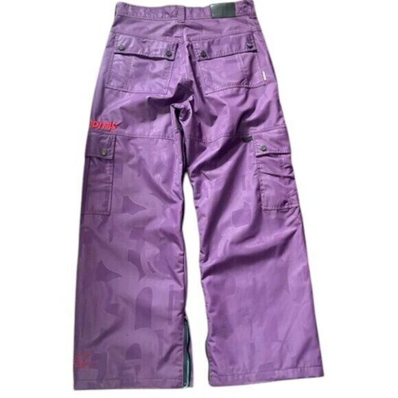 Nomis Purple Snowboard Ski Winter Pants Snap Cargo Pockets Adult Small - Picture 2 of 13